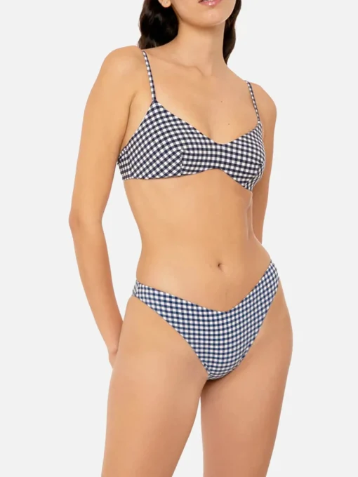 Bikini da donna a bralette con stampa vichy