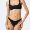 Bikini da donna a bralette classico nero crinkle Naima Elise