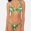 Bikini da donna a bralette con stampa tropicale