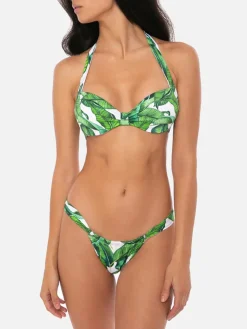 Bikini da donna a bralette con stampa tropicale
