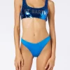 Bikini da donna a bralette blu
