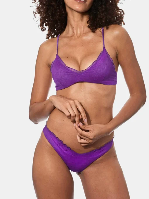 Bikini da donna a bralette viola
