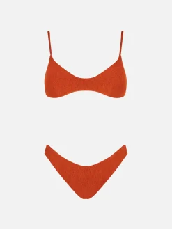 Bikini da donna a bralette in lurex