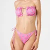 Bikini da donna a fascia con stampa paisley