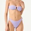 Bikini da donna a fascia pastello crinkle