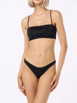 Bikini da donna a fascia zebrato Athena Naomi con strass