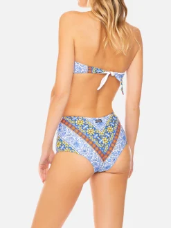 Bikini da donna a fascia con stampa gipsy