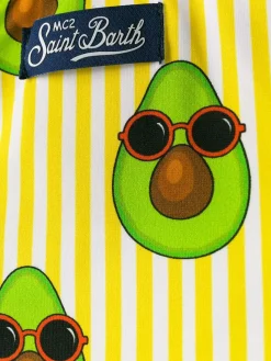 Bikini da donna a fascia con stampa avocado