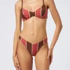 Bikini da donna a righe lurex scoop bralette May Romy