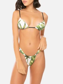 Bikini da donna a triangolo con stampa tropicale