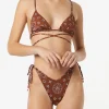 Bikini da donna a triangolo bandana con slip da bagno sgambato