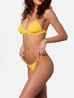 Bikini da donna a triangolo giallo