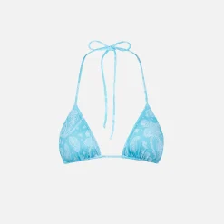 Bikini da donna a triangolo con stampa paisley