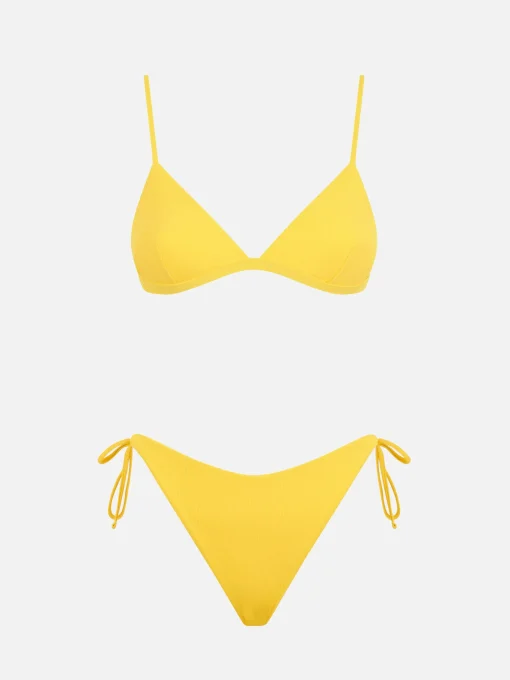 Bikini da donna a triangolo senape