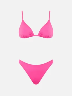 Bikini da donna a triangolo fucsia