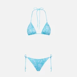 Bikini da donna a triangolo con stampa paisley
