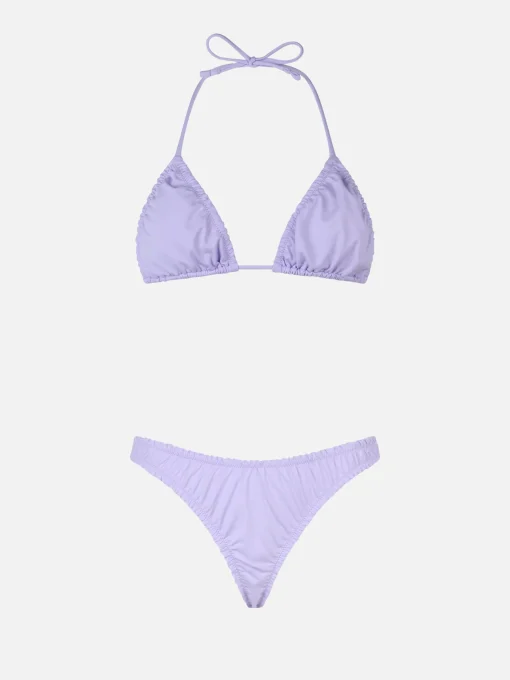 Bikini da donna a triangolo lilla con volant Nilly Nalu