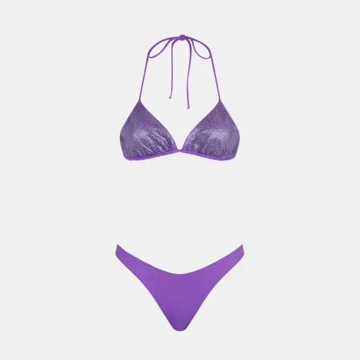 Bikini da donna a triangolo con strass