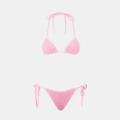 Bikini da donna a triangolo crinkle