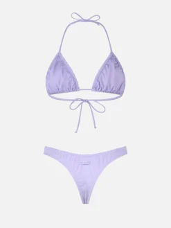 Bikini da donna a triangolo lilla con volant Nilly Nalu