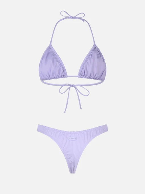 Bikini da donna a triangolo lilla con volant Nilly Nalu