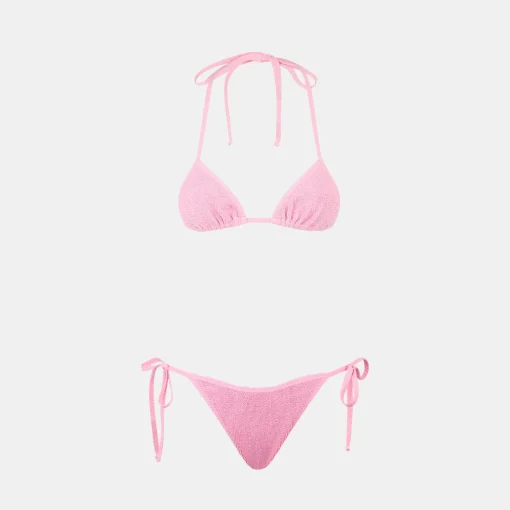 Bikini da donna a triangolo crinkle