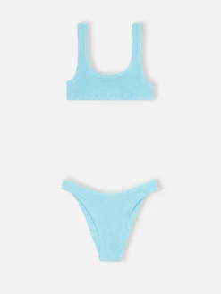 Bikini da donna azzurro classico crinkle Naima Elise