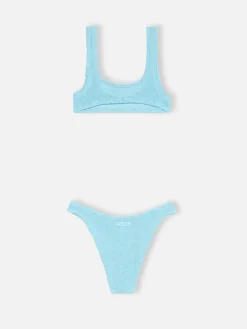 Bikini da donna azzurro classico crinkle Naima Elise