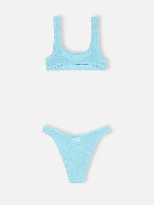 Bikini da donna azzurro classico crinkle Naima Elise