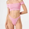 Bikini da donna crinkle spallina larga