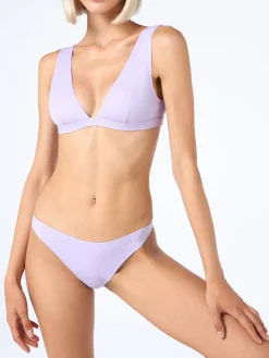 Bikini da donna lilla termosaldato con scollo a V Ofelia Reanna
