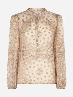Blusa da donna in voile di seta Harper con stampa bandana