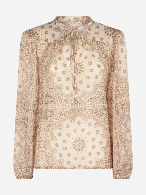 Blusa da donna in voile di seta Harper con stampa bandana