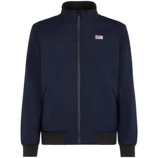 Bomber blu da uomo con fodera in pelo