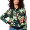 Bomber con stampa tropicale