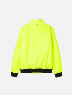 Bomber da bambino giallo fluo con fodera in pelo