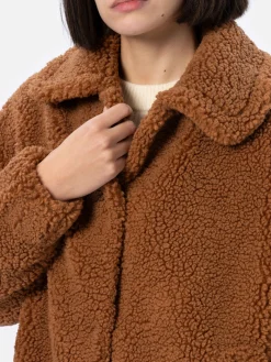 Bomber da donna effetto montone Abel con colletto e stampa cuore Saint Barth
