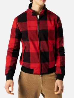 Bomber da uomo di mezza stagione a quadri