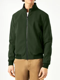 Bomber da uomo di peso medio verde militare