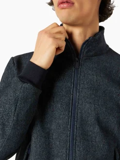 Bomber da uomo di peso medio blu mélange