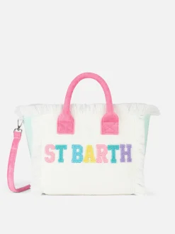 Borsa a mano Colette Sponge in spugna con patch multicolor