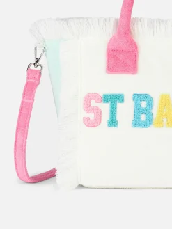 Borsa a mano Colette Sponge in spugna con patch multicolor