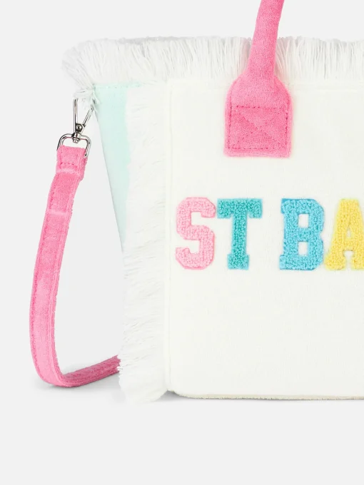 Borsa a mano Colette Sponge in spugna con patch multicolor
