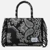 Borsa a spalla blanket Vanity con stampa bandana nera