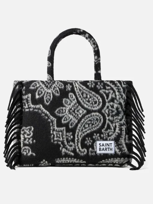 Borsa a spalla blanket Vanity con stampa bandana nera