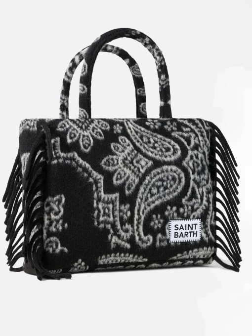 Borsa a spalla blanket Vanity con stampa bandana nera