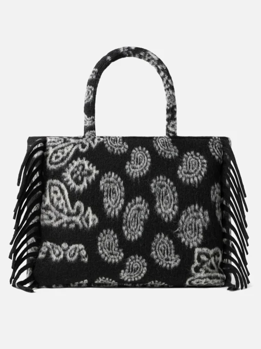 Borsa a spalla blanket Vanity con stampa bandana nera