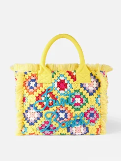 Borsa a spalla Vanity all'uncinetto con motivo