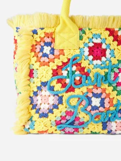 Borsa a spalla Vanity all'uncinetto con motivo