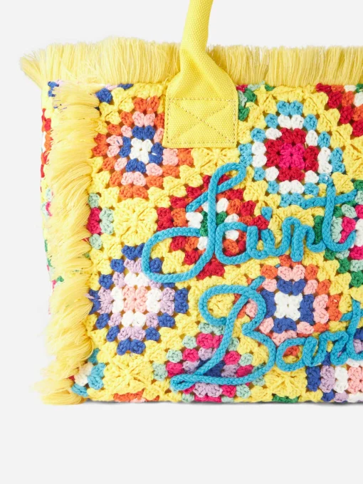 Borsa a spalla Vanity all'uncinetto con motivo